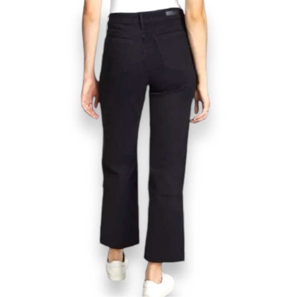 New Social Standard by Sanctuary Size 12 High Rise Crop Stretch Black Denim Jean - Picture 4 of 8